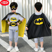 万圣节男童蝙蝠侠儿童套装服装，幼儿园cosplay角色扮演舞台，表演服