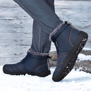 处理外贸断码男士冬季东北加绒雪地靴加厚保暖大棉鞋捡漏