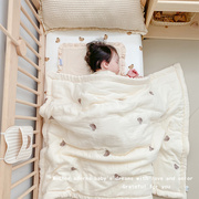 婴儿被子纯棉宝宝秋冬小棉被加厚盖被新生儿童空调被幼儿园豆豆被