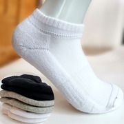纯棉加厚毛巾底男女士低帮短筒吸汗防臭耐磨跑步健身运动体操袜子