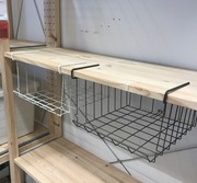 宜家奥维特铁艺储物篮收纳整理悬挂隔板网篮筐家用厨房冰柜置物架