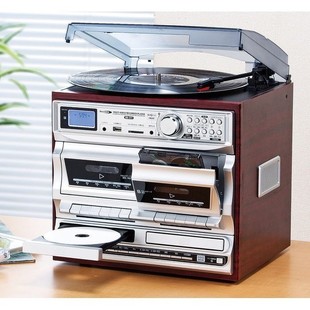 日本bearmax多功能收录音黑胶，sdcd磁带，usb一体机播放器ma-811