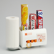 日本产 Inomata 厨房纸巾架磁铁置物架保鲜膜收纳免打孔冰箱侧面