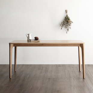 北欧黑胡桃木餐桌简约樱桃木书桌实木饭桌小户型日式白橡木餐桌椅
