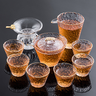 日式玻璃茶具泡茶套装，轻奢家用功夫茶杯，高档盖碗办公室泡茶器茶壶
