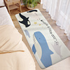 ins风卧室地毯卡通床边毯可爱床前地垫，客厅家用毯子长条床尾地毯