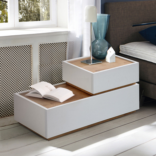 北欧组合积木床头柜简约现代卧室床头储物抽屉柜床边收纳柜小边几
