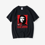 古巴红色革命英雄切格瓦拉t恤短袖时尚衣服女男圆领大码宽松夏季