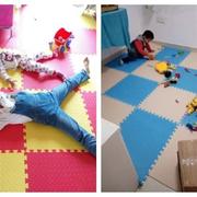 儿童拼图泡沫地垫60x60加厚卡通爬行垫卧室，家用地板拼图地贴防摔