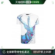 香港直邮DSQUARED2 男士白色印花T恤 S71GD0552-S22427-100