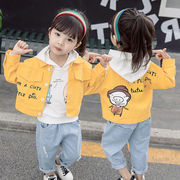 女宝宝春秋装三件套套装洋气女童牛仔外套婴儿中小童衣服韩版