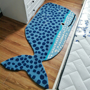 儿童房地毯卧室床边毯房间满铺家用鲸鱼卡通晴纶手工艺游戏区地垫