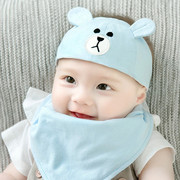 男宝宝囟门帽夏季婴儿，护卤门发带薄款03-6个月新生婴幼儿纯棉胎帽