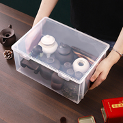 茶具收纳盒家用桌面带盖防尘放功夫茶杯碗茶壶容量整理储存置物架