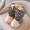 婴儿棉鞋高帮长筒男女宝宝软底鞋冬季加绒保暖鞋靴防掉6-8-12个月