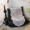 秋冬毛绒椅子垫坐垫毛毛虫沙发椅子坐垫靠背一体加厚保暖灰色毛垫