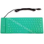 静音键盘85键防水防尘软键盘中性双色网吧可爱usb硅胶键盘85键