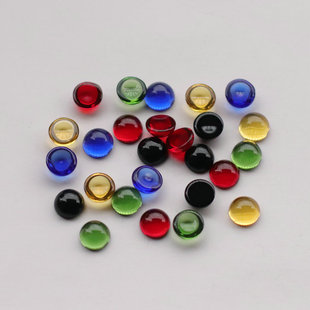8mm圆形戒面仿玛瑙水晶宝石，琉璃玻璃贴片，手工饰品diy材料配件