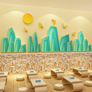 幼儿园墙面装饰环创主题成品托管班环境布置材料文化背景大厅形象