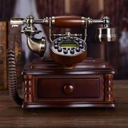定制实木欧式仿古电话机复古时尚，创意个性电话机家用固定有绳电话