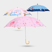 儿童专用伞幼儿园宝宝小学生雨伞男孩女童可爱长柄伞手动轻便上学