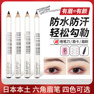 日本Shiseido/资生堂六角眉笔 防水防汗多色灰色眉笔色持久不脱妆