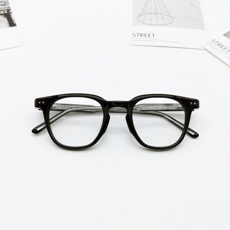 王嘉尔(王嘉尔)白鹿同款眼镜，黑色方框板材，近视镜架男女素颜防蓝光抗辐射潮