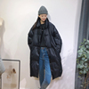 韩国设计师原创宽松大码斗篷蝙蝠袖羽绒服女2021冬装外套潮