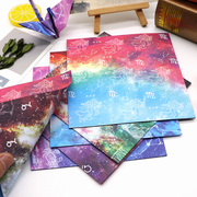 15厘米十二星座星空印花儿童手工折纸彩色双面千纸鹤卡纸diy材料