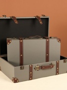 北欧复古创意手提皮箱收纳木箱，摄影道具艺术，收纳装饰户外旅行箱子