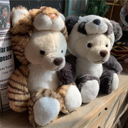 伪装兔熊考拉熊猫大象小猪老虎，熊公仔(熊，公仔)泰迪熊毛绒玩具娃娃生日礼物
