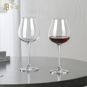 高档勃艮第大肚杯水晶玻璃高脚红酒杯子一对2只高颜值创意礼盒装