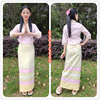 夏季银丝面料傣族女装、泰国风情修身款傣族套装、娘惹服同款