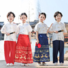 国学中国风服装马面裙男女儿童，六一表演服合唱演出服唐装汉服古装