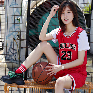 篮球服套装男女定制球衣班服假两件短袖韩版成人儿童运动比赛队服