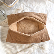 狗狗睡袋中小型犬宠物窝垫子保暖笼子平台用加绒可折叠猫咪棉通用