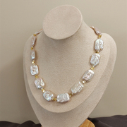 天然巴洛克异形珍珠项链高级感小众复古轻奢短款颈链气质锁骨链