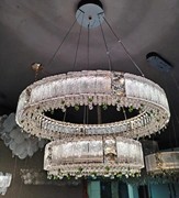 高档定制水晶吊线灯客厅餐厅卧室设计师轻法风清新水晶灯