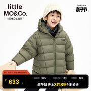 加厚-little moco童装男童羽绒服洋气女童中长款儿童外套保暖