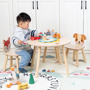 儿童写字桌椅套装宝宝多功能过家家学习桌书桌小孩幼儿园桌子玩具