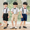 男童背带裤套装夏季中小童幼儿园演出钢琴生日主持人西装礼服