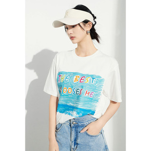 美洋meiyang海洋涂鸦t恤速干系列黑科技度假风短袖上衣