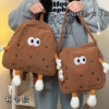 可爱饼干斜挎包，日系ins风灯芯绒卡通单肩包包，女学生上课通勤背包