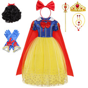 白雪公主裙女童迪士尼cosplay连衣裙万圣节儿童蓬蓬裙演出礼服装