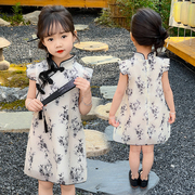 女童旗袍夏季改良中国风洋气儿童连衣裙古风汉服宝宝夏装中式唐装