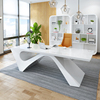 创意造型老板桌白色烤漆大班桌经理桌电脑桌简约时尚直播台主播桌