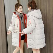 羽绒棉服女中长款2023韩版学生宽松加厚大码棉衣棉袄冬季外套