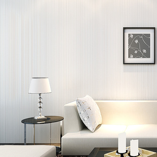现代简约纯色竖条纹墙纸素色无纺布壁纸 卧室客厅电视背景墙满铺