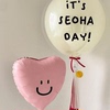 笑脸爱心气球贴纸定制名字波波，球铝膜气球装饰咖啡色奶油白氦气球
