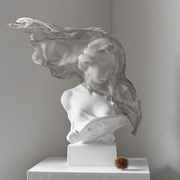 北欧轻奢面纱少女雕塑摆件希腊女神雕像艺术品客厅样板间软装饰品